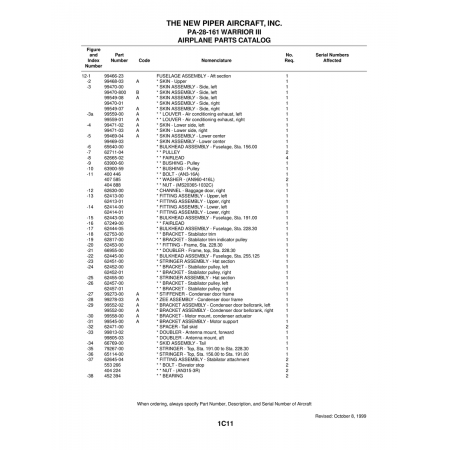 Aviation Part (99278-03) — Piper PA-28 Cherokee Aviation Part (99278-03) — Piper PA-28 Cherokee
