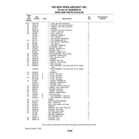Aviation Part (68179-02) — Piper PA-28-161 Warrior Aviation Part (68179-02) — Piper PA-28-161 Warrior