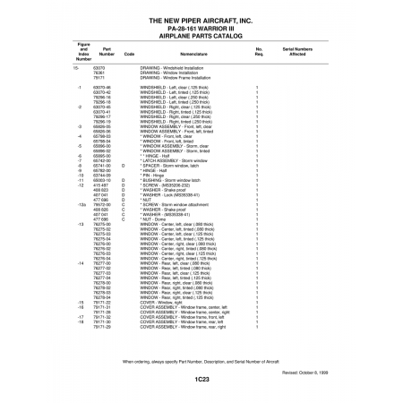 Aviation Part (76278-00) — Piper PA-28-161 Warrior
