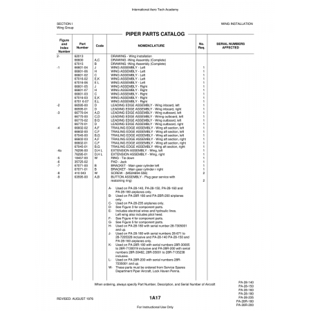 Aviation Part (67016-06) — Piper PA-28 Cherokee Aviation Part (67016-06) — Piper PA-28 Cherokee