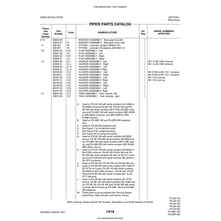 Aviation Part (65355-00) — Piper PA-28 Cherokee Aviation Part (65355-00) — Piper PA-28 Cherokee