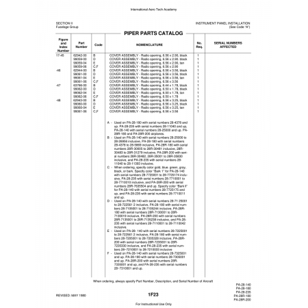 Aviation Part (99059-06) — Piper PA-28 Cherokee Aviation Part (99059-06) — Piper PA-28 Cherokee
