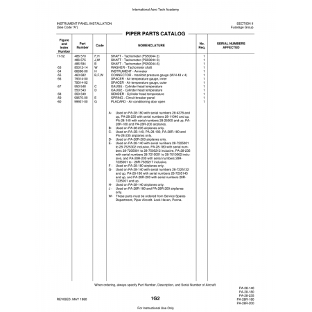 Aviation Part (99921-00) — Piper PA-28 Cherokee Aviation Part (99921-00) — Piper PA-28 Cherokee
