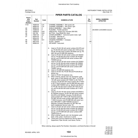Aviation Part (99214-00) — Piper PA-28 Cherokee Aviation Part (99214-00) — Piper PA-28 Cherokee