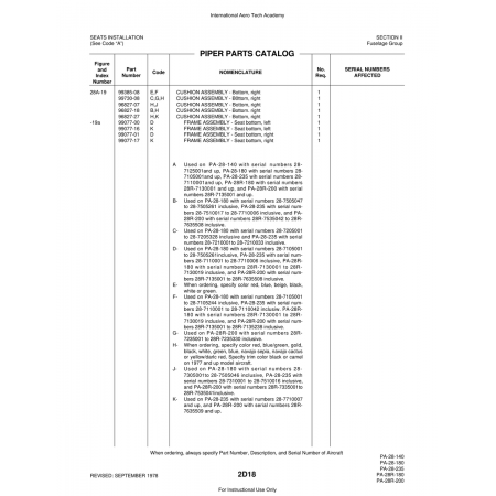 Aviation Part (99077-01) — Piper PA-28 Cherokee Aviation Part (99077-01) — Piper PA-28 Cherokee