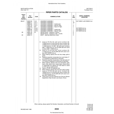 Aviation Part (96806-26) — Piper PA-28 Cherokee Aviation Part (96806-26) — Piper PA-28 Cherokee