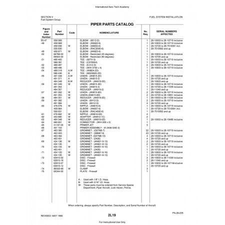 Aviation Part (65344-00) — Piper PA-28 Cherokee