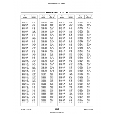 Aviation Part (63142-07V) — Piper PA-28 Cherokee