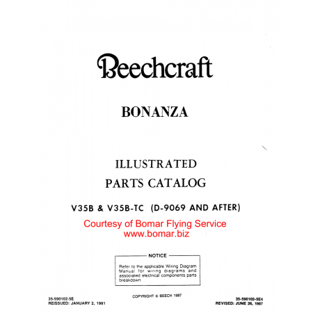 Aviation Part (35-590102-564) — Beechcraft V35
