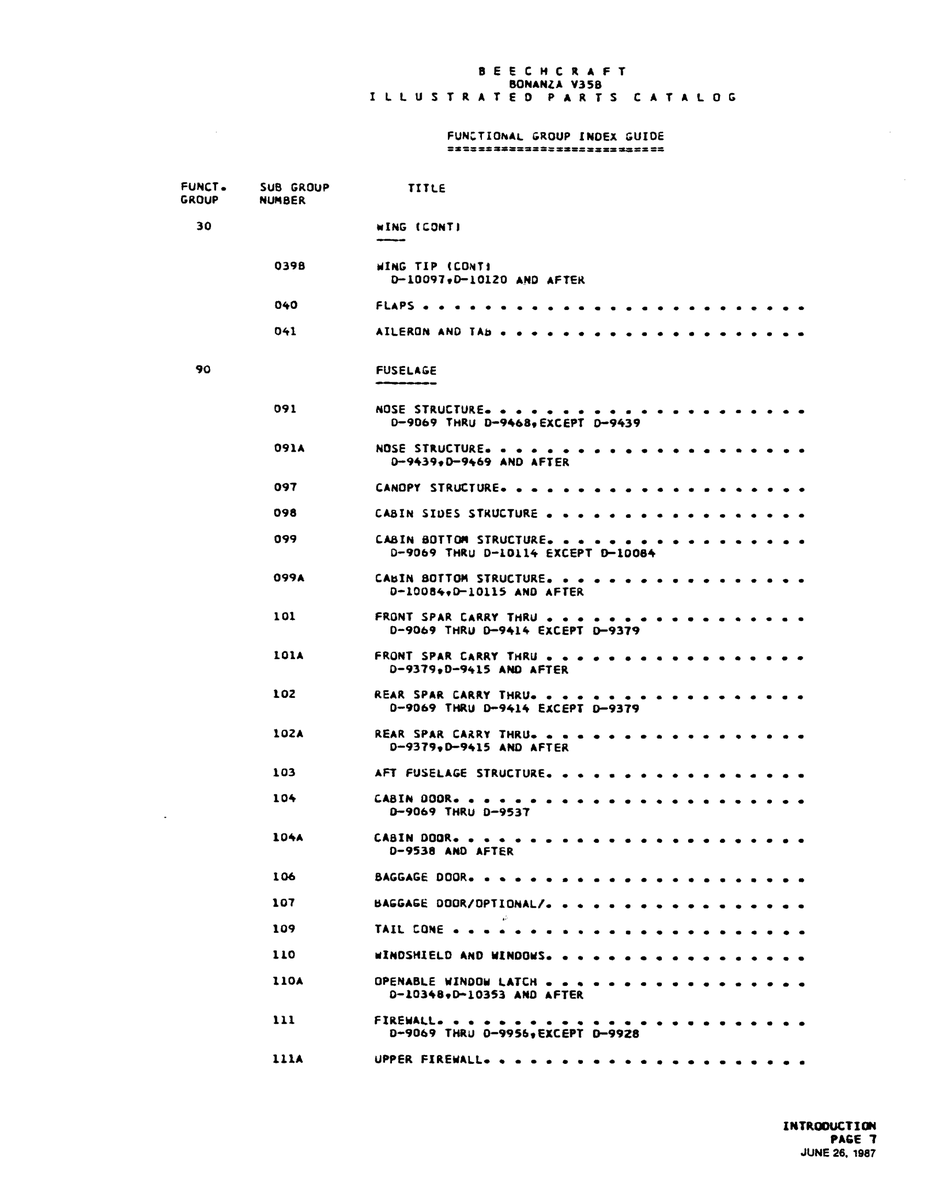 Aviation Part 0-9414 for Beechcraft V35 Aircraft