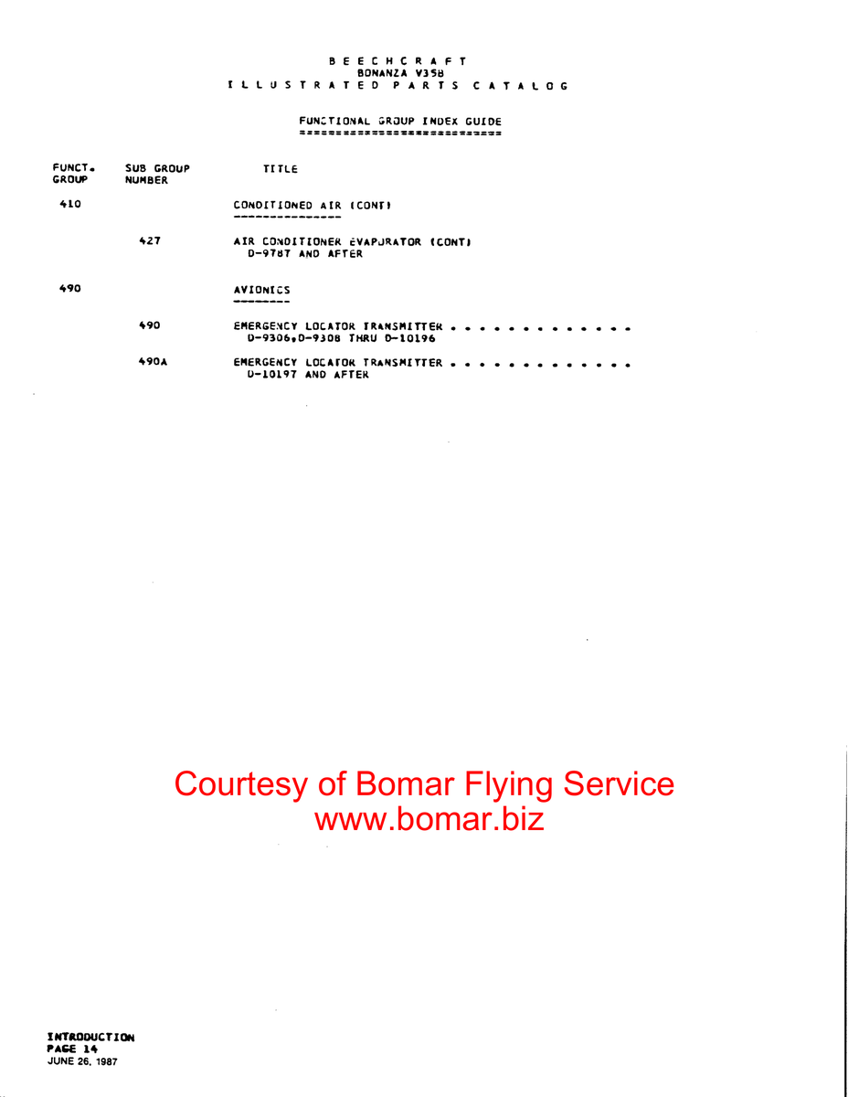 Aviation Part 0-10196 for Beechcraft V35 Aircraft