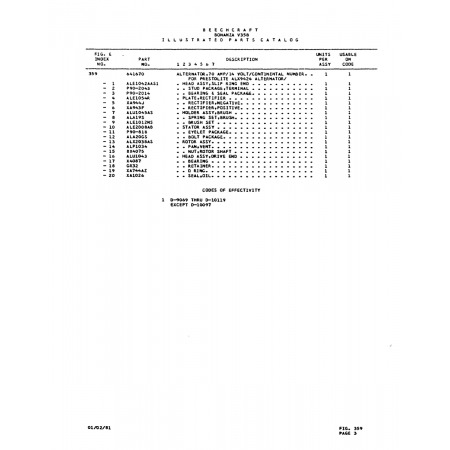 Aviation Part (ALU1045AS) — Beechcraft V35