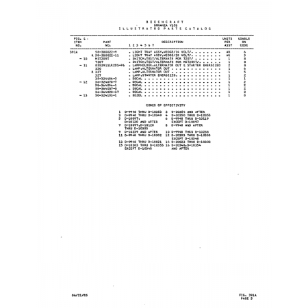 Aviation Part (58-364056-1) — Beechcraft V35