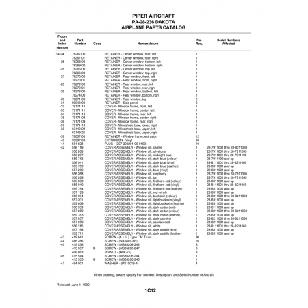 Aviation Part (79171-09) — Piper PA-28 Cherokee Aviation Part (79171-09) — Piper PA-28 Cherokee