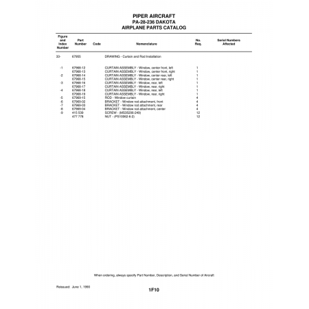 Aviation Part (67969-03) — Piper PA-28-161 Warrior