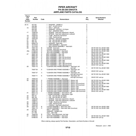 Aviation Part (96827-36) — Piper PA-28-236 Dakota