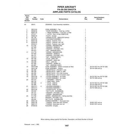 Aviation Part (35913-40) — Piper PA-28-236 Dakota