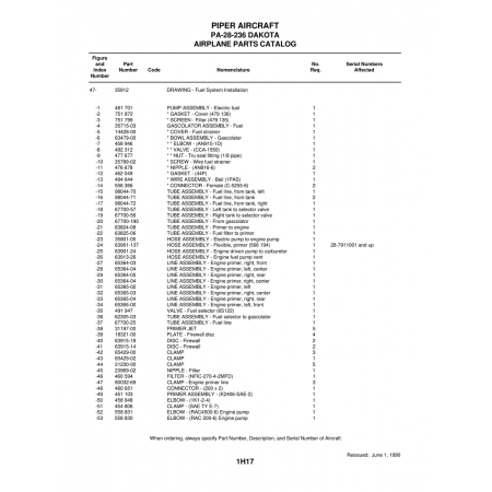 Aviation Part (63901-24) — Piper PA-28-236 Dakota