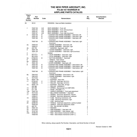 Aviation Part (78041-08) — Piper PA-28-161 Warrior Aviation Part (78041-08) — Piper PA-28-161 Warrior