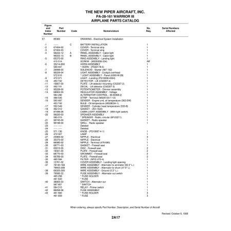Aviation Part (68804-05) — Piper PA-28-161 Warrior
