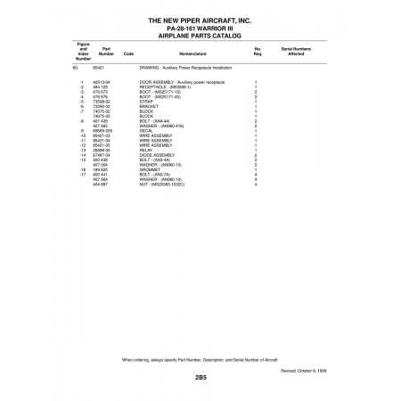 Aviation Part (26898-05) — Piper PA-28-161 Warrior Aviation Part (26898-05) — Piper PA-28-161 Warrior