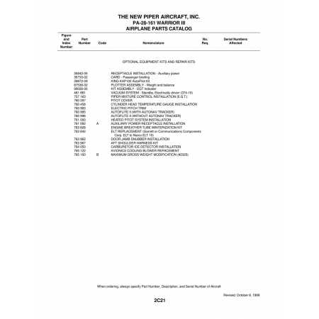 Aviation Part (35842-05) — Piper PA-28-161 Warrior Aviation Part (35842-05) — Piper PA-28-161 Warrior