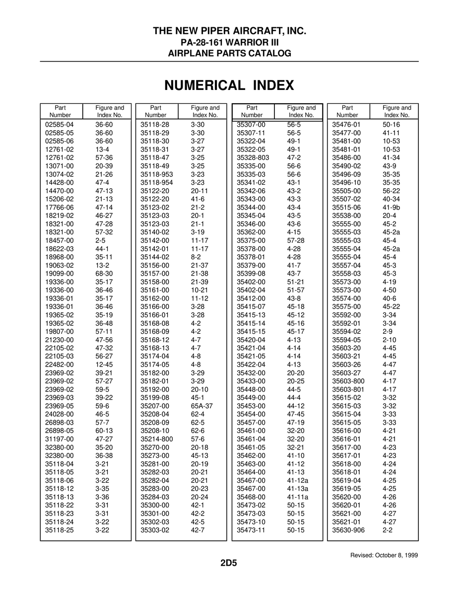 Aviation Part 35118-06 for Piper PA-28-161 Warrior Aircraft