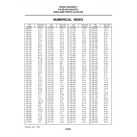 Aviation Part (62-36a) — Piper PA-28-236 Dakota