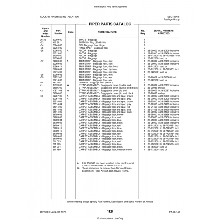 Aviation Part (99715-00) — Piper PA-28 Cherokee Aviation Part (99715-00) — Piper PA-28 Cherokee