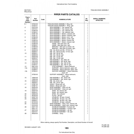 Aviation Part (78475-04) — Piper PA-28 Cherokee