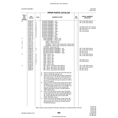 Aviation Part (62365-00) — Piper PA-28 Cherokee Aviation Part (62365-00) — Piper PA-28 Cherokee