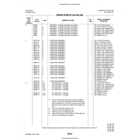 Aviation Part (66611-00) — Piper PA-28 Cherokee