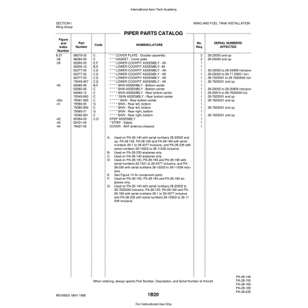 Aviation Part (62600-12) — Piper PA-28 Cherokee Aviation Part (62600-12) — Piper PA-28 Cherokee