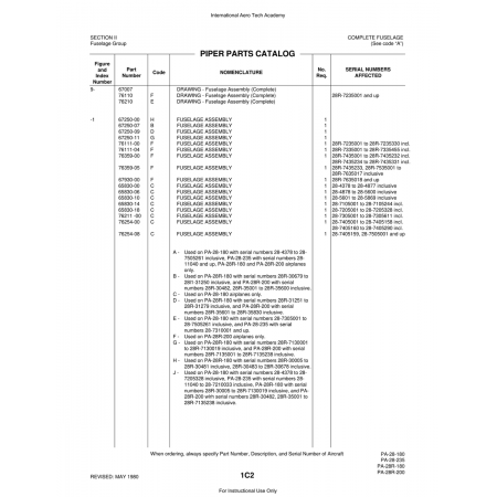 Aviation Part (65830-00) — Piper PA-28 Cherokee Aviation Part (65830-00) — Piper PA-28 Cherokee
