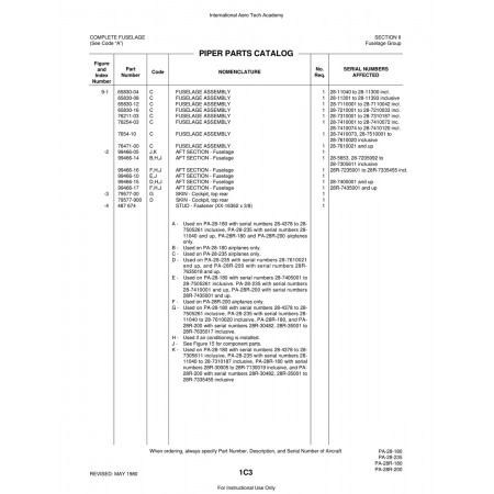Aviation Part (65830-04) — Piper PA-28 Cherokee Aviation Part (65830-04) — Piper PA-28 Cherokee