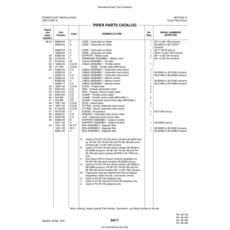 Aviation Part (63655-00) — Piper PA-28 Cherokee