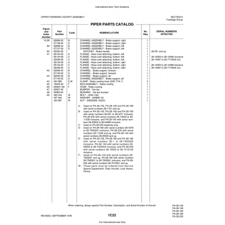Aviation Part (62649-00) — Piper PA-28 Cherokee