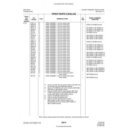 Aviation Part (66922-13) — Piper PA-28 Cherokee Aviation Part (66922-13) — Piper PA-28 Cherokee