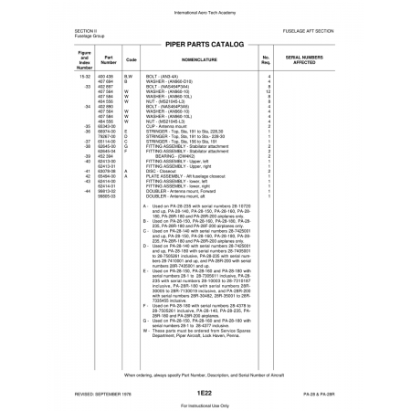 Aviation Part (63078-08) — Piper PA-28 Cherokee
