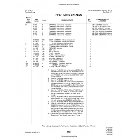Aviation Part (62358-00) — Piper PA-28 Cherokee Aviation Part (62358-00) — Piper PA-28 Cherokee