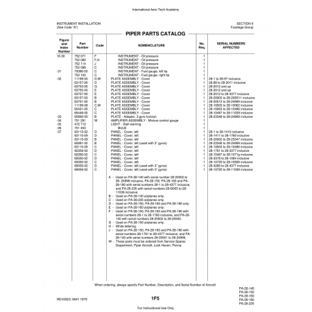 Aviation Part (65421-00) — Piper PA-28 Cherokee Aviation Part (65421-00) — Piper PA-28 Cherokee