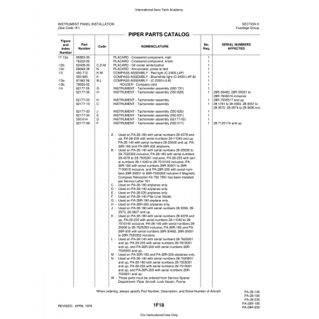 Aviation Part (62177-06) — Piper PA-28 Cherokee Aviation Part (62177-06) — Piper PA-28 Cherokee