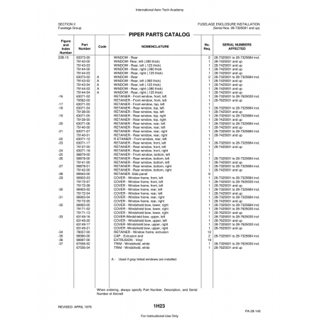 Aviation Part (99903-02) — Piper PA-28 Cherokee Aviation Part (99903-02) — Piper PA-28 Cherokee