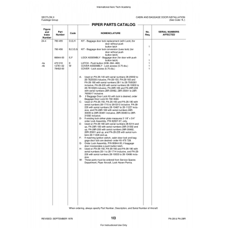 Aviation Part (66844-00) — Piper PA-28 Cherokee Aviation Part (66844-00) — Piper PA-28 Cherokee
