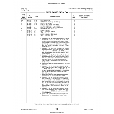Aviation Part (63006-07) — Piper PA-28 Cherokee Aviation Part (63006-07) — Piper PA-28 Cherokee