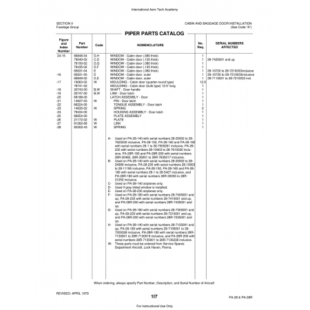 Aviation Part (79434-00) — Piper PA-28 Cherokee Aviation Part (79434-00) — Piper PA-28 Cherokee