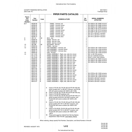 Aviation Part (68484-00) — Piper PA-28 Cherokee Aviation Part (68484-00) — Piper PA-28 Cherokee