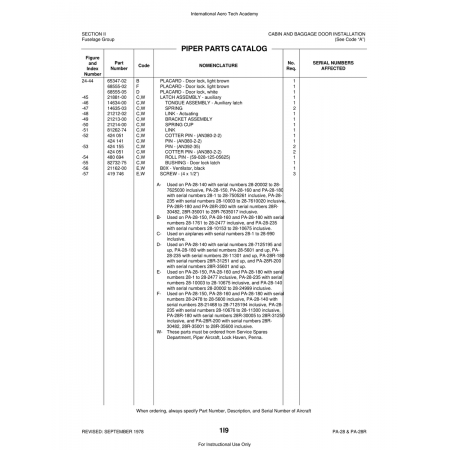 Aviation Part (21214-00) — Piper PA-28 Cherokee Aviation Part (21214-00) — Piper PA-28 Cherokee