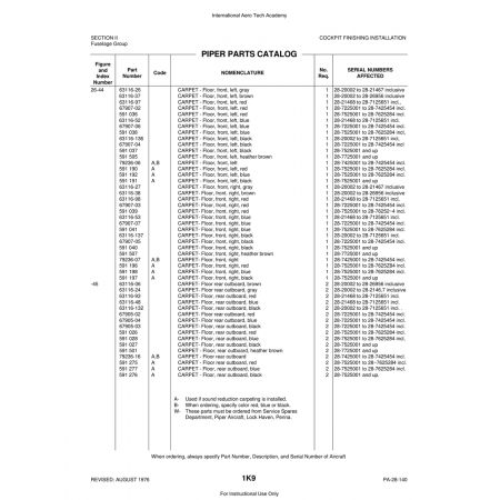 Aviation Part (67907-02) — Piper PA-28 Cherokee Aviation Part (67907-02) — Piper PA-28 Cherokee