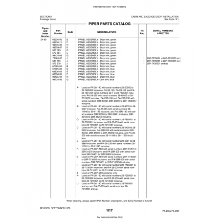 Aviation Part (67305-04) — Piper PA-28 Cherokee Aviation Part (67305-04) — Piper PA-28 Cherokee